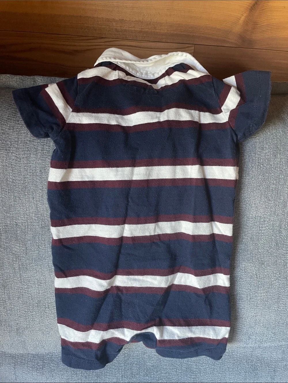 Ralph Lauren Navy & White Striped Polo One-Piece